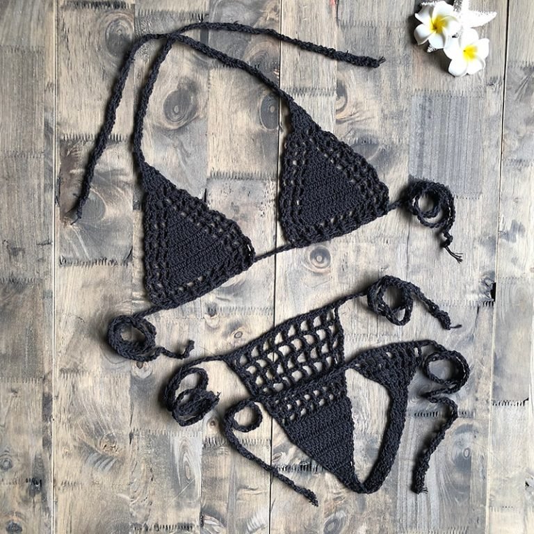 Handmade Crochet Micro Bikini G Thong String Beach Micro Swimwear Sexy Lingerie Sets 2019 Hot