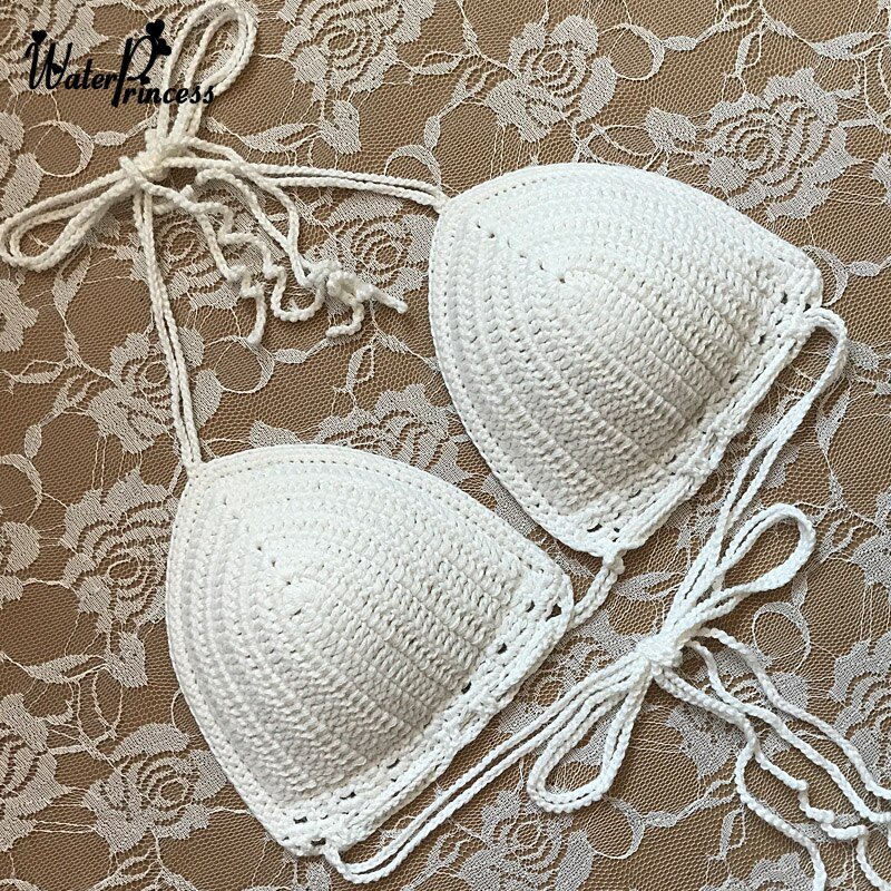2020 New White Bikinis Handmade Crochet Bikini Set Sexy Women Swimwea ...