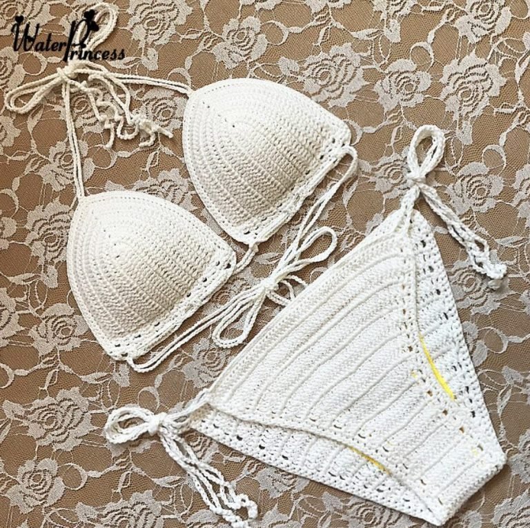 White Crochet Bathing Suit - 2024